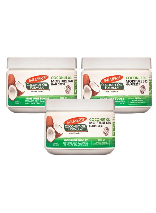 PALMER'S - Coconut Oil Formula Moisture Gro Hairdress, 8.8 Ounces Each (Pack Of 3) - Image 1