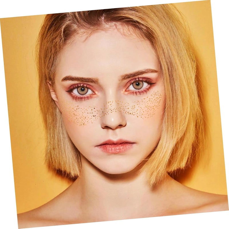6sheets Temporary Face Freckles Stickers Skin-friendly Sparkle Freckle Patches for Party Makeup of Designs for All Skin Types - Image 5