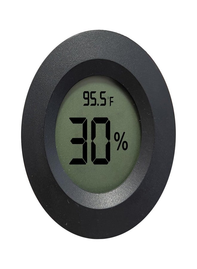 SunGrow Reptile Thermometer with Hygrometer with Digital Display, Accurate Temperature, Humidity Gauge for Snake and Lizard Tanks, Round Clear LCD, Black, 1.8”x1.8”x0.6” - Image 2