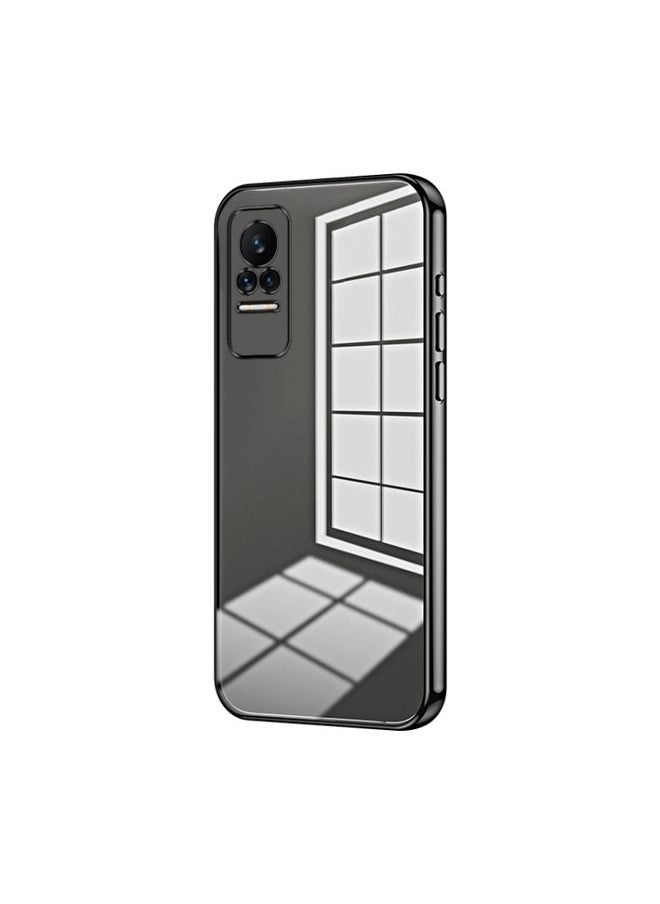BGM - Case Cover For Xiaomi Civi / Civi 1S Transparent Plating Fine Hole Phone Case Black - Image 1