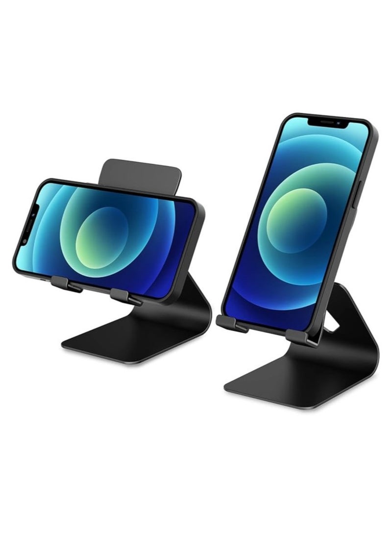 SS 360-Degree Aluminum Phone Holder and Stand: Adjustable Cell Phone Mount for a secure and hands-free experience. Perfect for various phone sizes.  - Image 1
