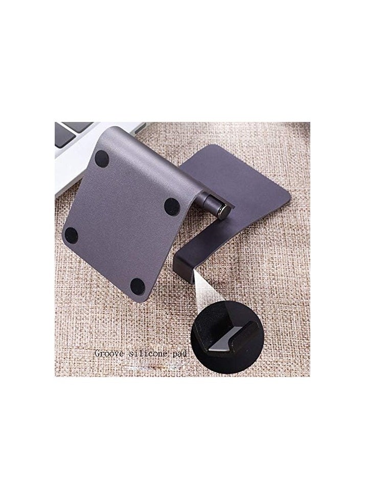 SS - 360-Degree Aluminum Phone Holder and Stand: Adjustable Cell Phone Mount for a secure and hands-free experience. Perfect for various phone sizes. - Image 1