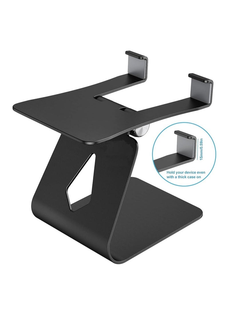 SS - 360-Degree Aluminum Phone Holder and Stand: Adjustable Cell Phone Mount for a secure and hands-free experience. Perfect for various phone sizes. - Image 1
