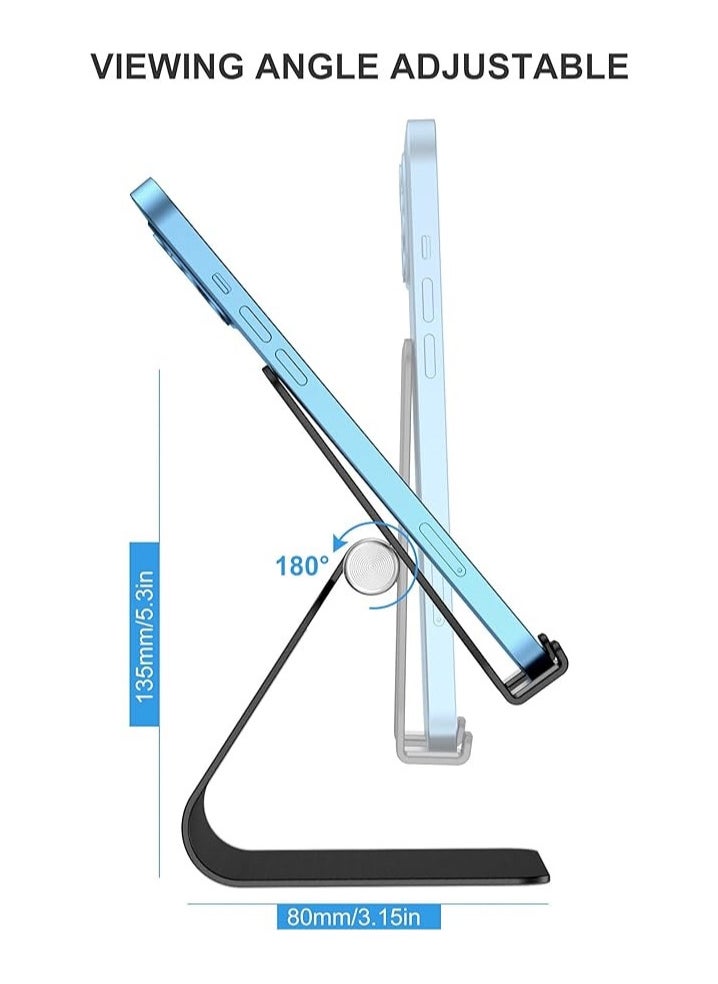SS - 360-Degree Aluminum Phone Holder and Stand: Adjustable Cell Phone Mount for a secure and hands-free experience. Perfect for various phone sizes. - Image 1