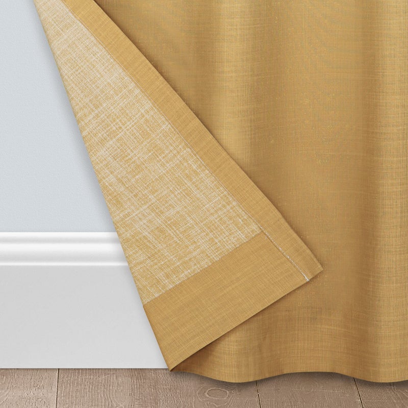 VUE Arashi Modern Boho Decorative Ombre Rod Pocket Window Curtain for Living Room (1 Panel), 52 in x 84 in, Gold - Image 4