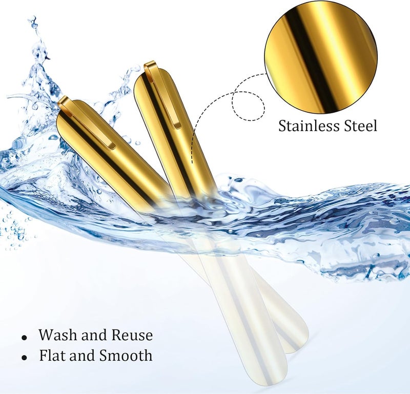 Chumia Crumbers for Servers, Table Crumb Sweepers Bread Cleaner Stainless Steel Table Crumbers for Tablecloth in Restaurants and Homes, Servers, Waiters, Waitresses Tool Accessories(Gold,20) - Image 3