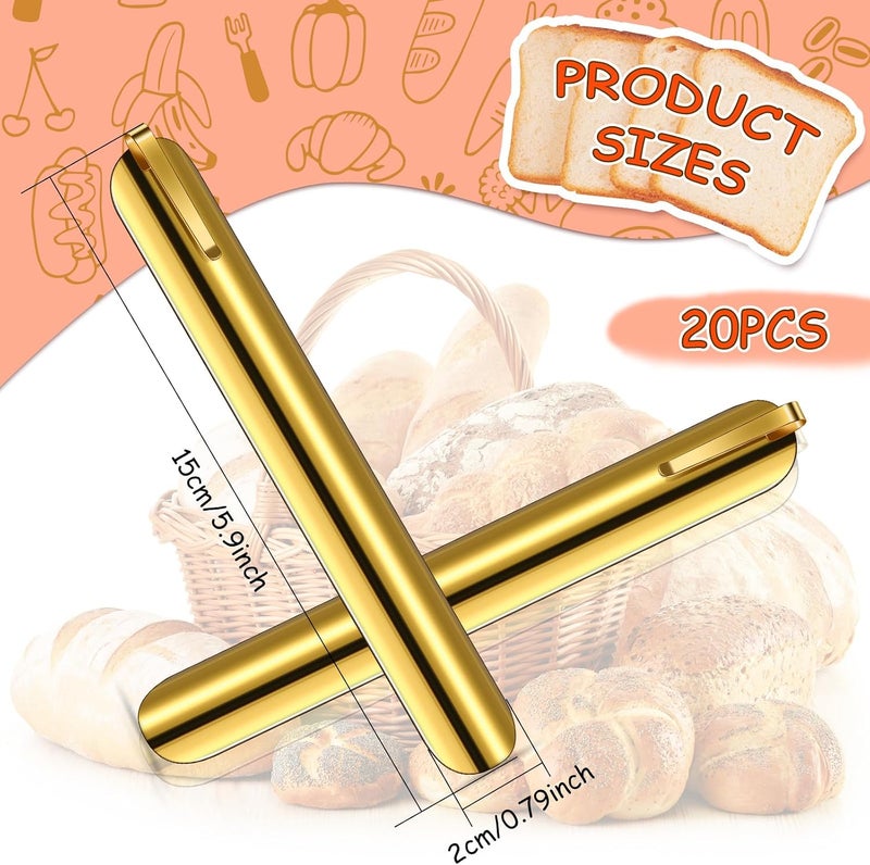 Chumia Crumbers for Servers, Table Crumb Sweepers Bread Cleaner Stainless Steel Table Crumbers for Tablecloth in Restaurants and Homes, Servers, Waiters, Waitresses Tool Accessories(Gold,20) - Image 2