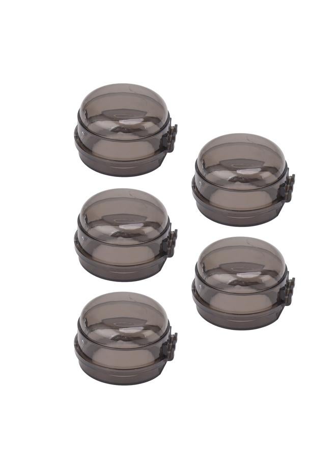 Child Safety Gas Stove Knob Protection Cover High Temperature Resistance Child Proof Oven Knob Cover Transparent Black