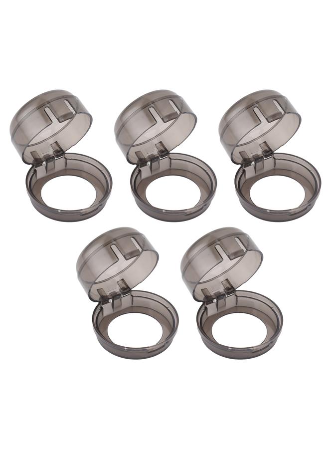 Child Safety Gas Stove Knob Protection Cover High Temperature Resistance Child Proof Oven Knob Cover Transparent Black