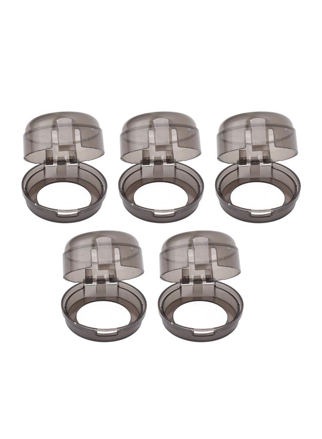 Child Safety Gas Stove Knob Protection Cover High Temperature Resistance Child Proof Oven Knob Cover Transparent Black