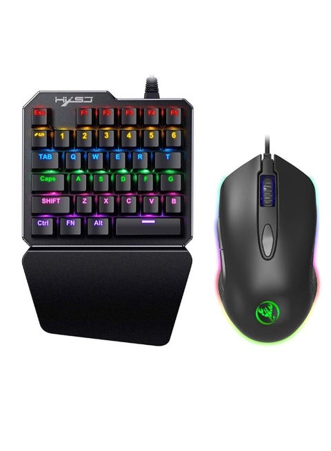 Programming Mice And One-handed Mechanical Keyboard Set Black