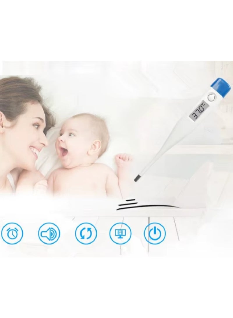 Digital Thermometer with LCD Screen, Easy-to-Use Thermometer for Children and Adults, Mercury-Free Temperature Gauge, Digital Thermometer for Fever and Temperature, Thermometer without Harmful Mercu - Image 4