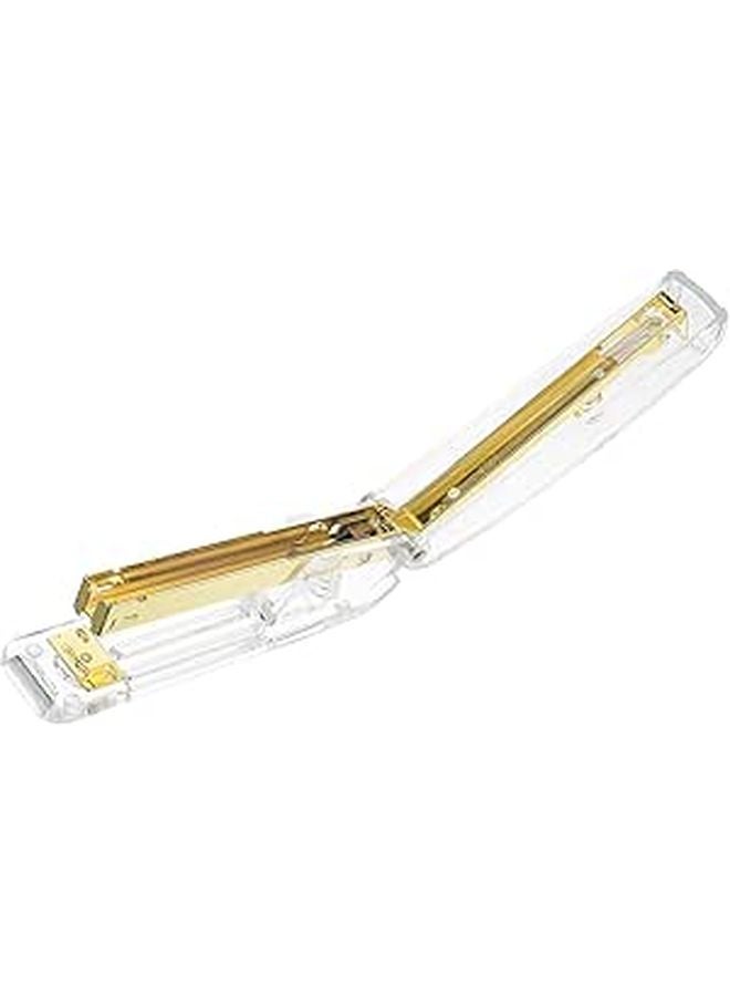 Gold Acrylic Stapler Compact Manual Desktop For Office Student Classroom Home - Image 1