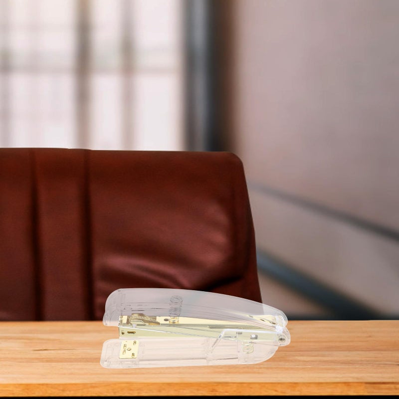 Gold Acrylic Stapler Compact Manual Desktop For Office Student Classroom Home - Image 5