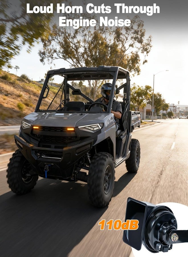 طقم إشارات انعطاف BystralX UTV مع بوق 110 ديسيبل، سهل التركيب والتشغيل، طقم إشارات انعطاف UTV ATV مُجهز مسبقًا بمفتاح تشغيل، طقم إشارات انعطاف عالمي قانوني للاستخدام على الطرق، متوافق مع Polaris وCan-Am وTeryx وCFMOTO - Image 5