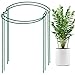 LEOBRO LEOBRO 4 Pack Plant Support Stake, Metal Garden Plant Stake, Green Half Round Plant Support Ring, Plant Cage, Plant  - Image 2