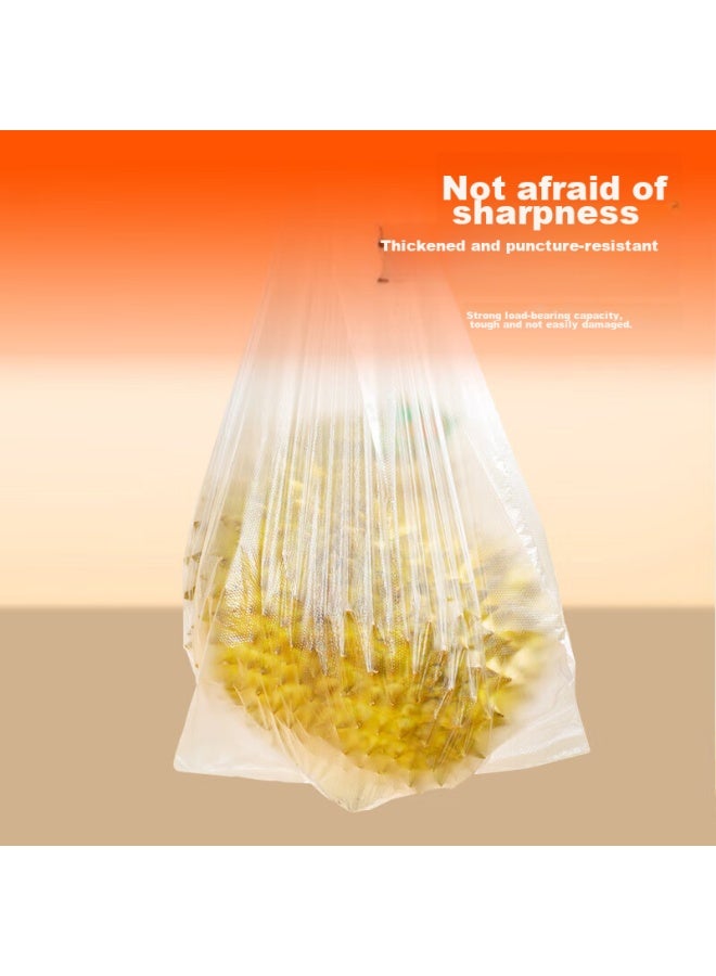 Temeiju Antibacterial Vest Food Storage Bag, Food-Grade Plastic Bag, Transparent Disposable Handbag, Can Hold Cooked Food, Large Size *300 - Image 3