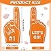 Sinmoe 100 Pieces Mini Foam Finger Football Party Favors 1 Sports Fan Foam Finger Football Party Supply Basketball Baseball Soccer Sporting Events SuppliesOrange - Image 4