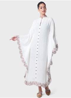 Threadz by Ajooni Contrast Embroidered Kaftan  - Image 1