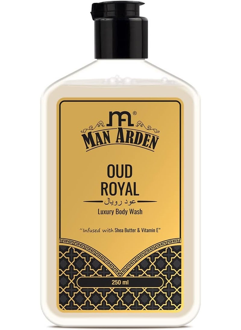 Man Arden Oud Royal Luxury Body Wash Infused With Shea Butter & Vitamin E, 250ml