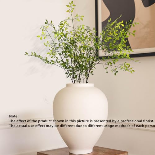 Melorca&Guilla Artificial Plants,4PCS 43.3" Green Nandina Faux Branches for Vase,Faux Greenry Stems Fake Plants for Shop Garden Office Home Décor - Image 2