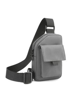 Generic Trendy Mens Chest Bag Casual Fashion Crossbody Grey 