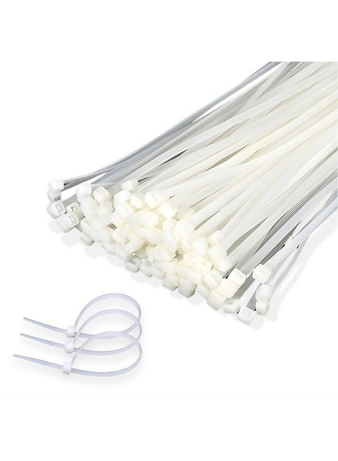 Crae Cable Zip Ties Heavy Duty Strong Wire Organizer | Self-Locking Fasteners | Plastic Cable Clamp | Strap Wraps and Zip Ties | Nylon Plastic Cable Ties | Durable and Soft Custom Sizes |6 Inch White - Image 1