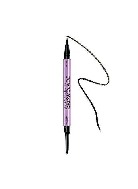 Urban Decay Brow Blade - Waterproof Eyebrow Pencil & Ink Stain - Dual-Ended Pencil Fills and Defines - Brow Tint with the Precision & Definition of Microblading – Blackout (Soft Black)