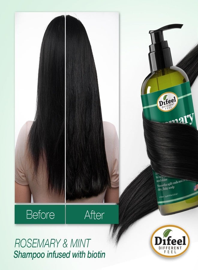 Difeel Rosemary and Mint Hair Shampoo with Biotin - Travel Size 2.5 Ounce. - Made with Natural Rosemary Oil for Hair Growth - Image 4