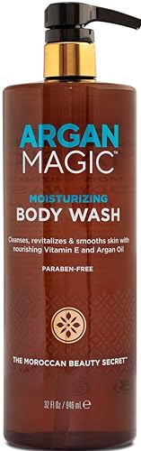 ARGAN MAGIC Argan Magic Cleansing Body Wash  Gently Cleanses Revitalizes  Smooths Skin  Enriched with Argan Oil Sweet Almond Oil  Vitamin E  Made in USA  Paraben Free  Cruelty Free 32 oz  946 ml 