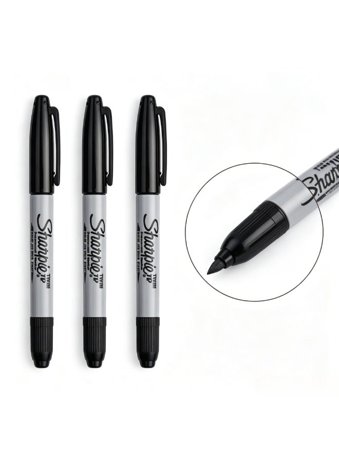 Sharpie 3-Piece Permanent Black Marker( Double Head) - Image 3