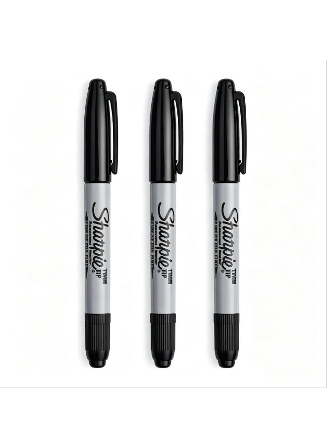 Sharpie 3-Piece Permanent Black Marker( Double Head) - Image 2