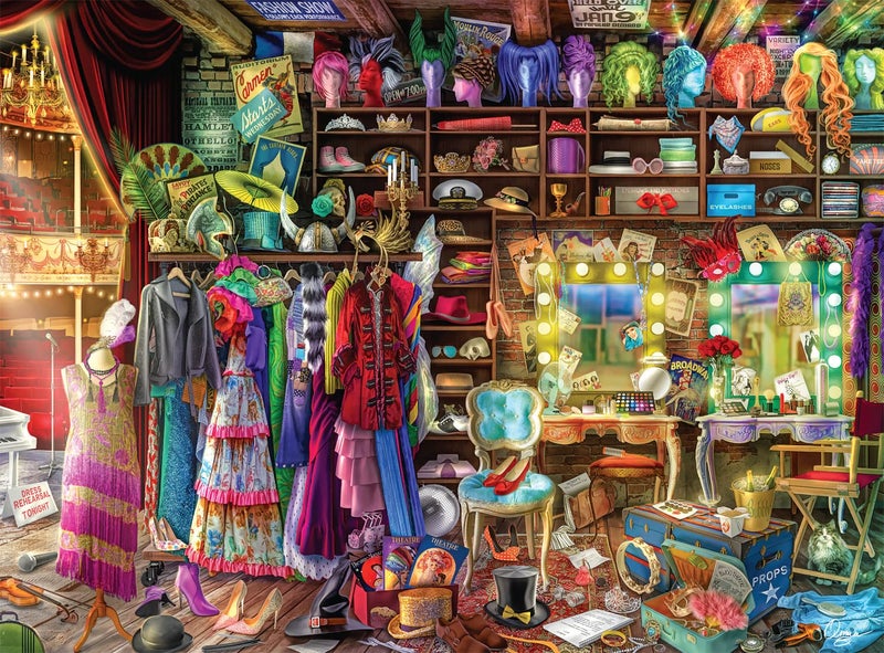 Buffalo Games - Aimee Stewart - Backstage at The Theater - 1000 Piece Jigsaw Puzzle - Challenging Puzzle Perfect for Game Nights - Finished Size is 26.75 x 19.75 - Image 1
