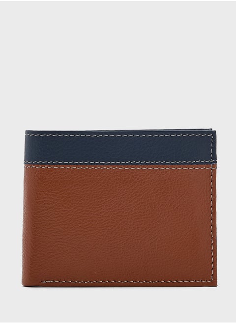 Genuine Leather Casual Bi-Fold Wallet