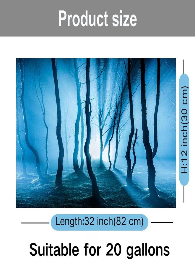 ELEBOX Fish Backgrounds Paper Double Sides 3D Stone & Trees Aquarium Background Picture 12" x 32" Fish Tank Background - Image 4