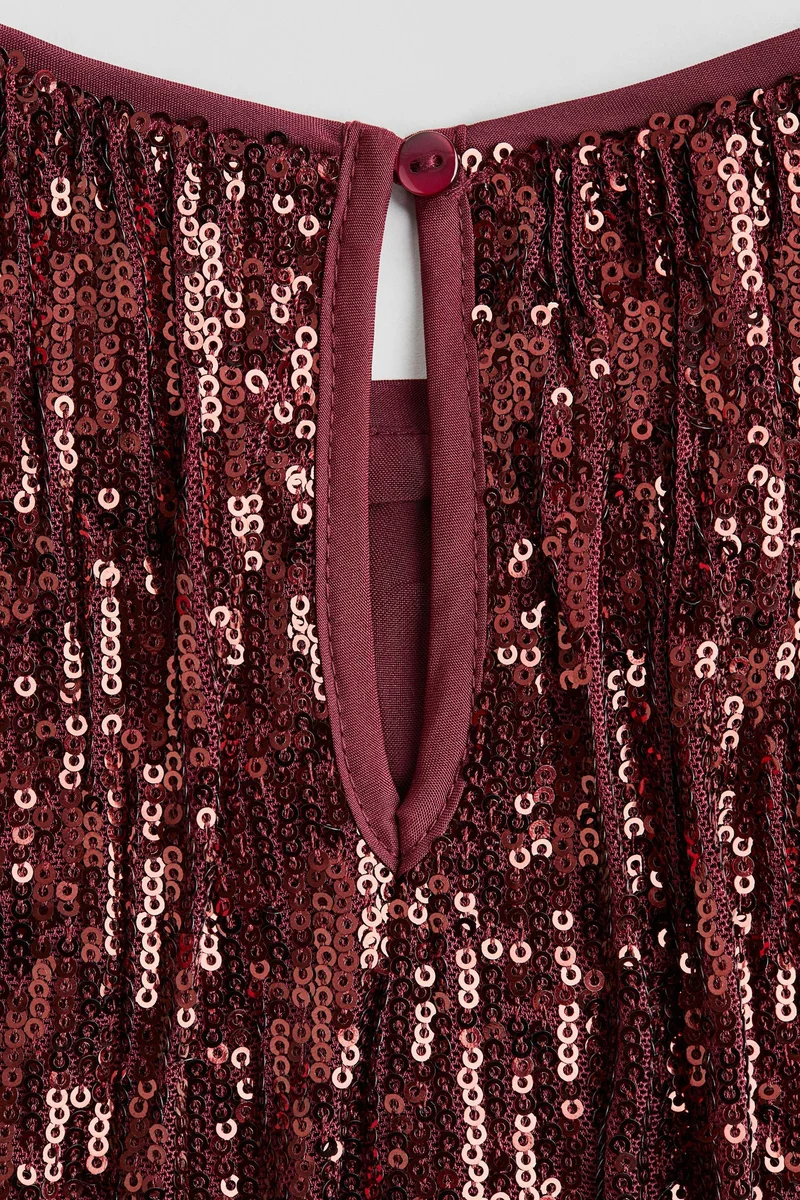 اتش اند ام فستان مزيّن بالترتر