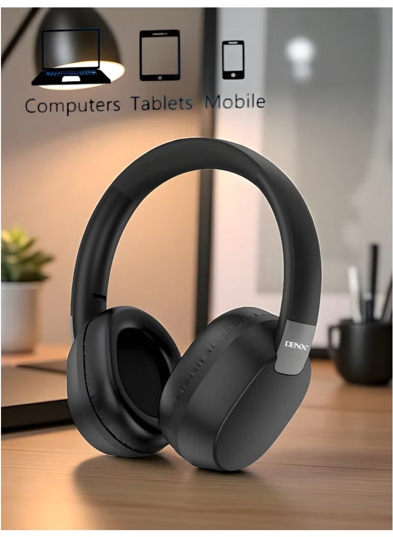 Denx Wireless Bluetooth Headphone – Explosive X-Bass, 15H Playback, 300mAh Battery, for Music, Gaming, Movies, Android & iOS Compatible, DX655  - Image 5