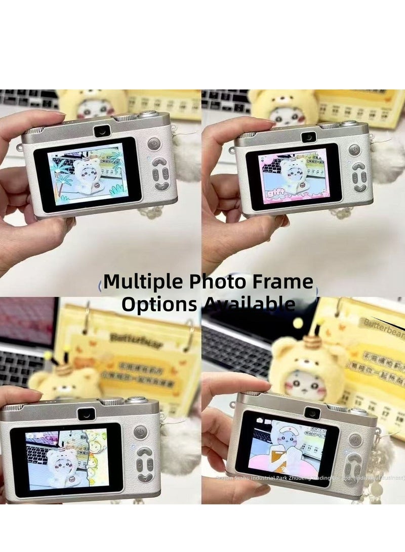 ميباي كاميرا رقمية ثنائية العدسة عالية الدقة بتصميم رجعي للأطفال - 20 ميجابكسل CCD، تقريب 8x، تصوير فوري، نقل الصور إلى الهاتف - Image 4