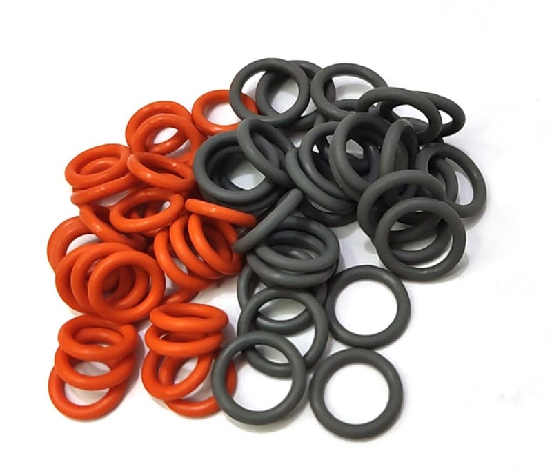 palart 1/4" & 3/8" Pressure Washer QD Colored O-Rings (1/4''&3/8''(25+25) 50 Pack （Red+Grey）,M22 Quick Connect Coupler - Image 1