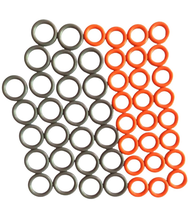 palart 1/4" & 3/8" Pressure Washer QD Colored O-Rings (1/4''&3/8''(25+25) 50 Pack （Red+Grey）,M22 Quick Connect Coupler - Image 2