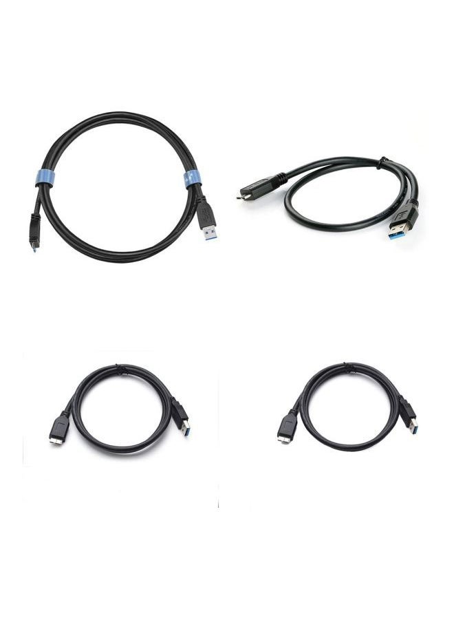NIBEMINENT USB Type A To Micro B Cable For Samsung S5 Hard Disk Black  - Image 3