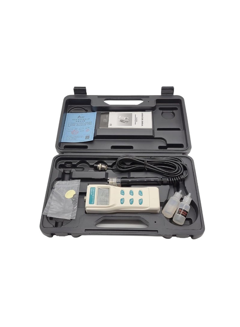 جهاز قياس الأكسجين المذاب الرقمي المحمول Az-8403 – جهاز اختبار جودة المياه باليد مع تعويض درجة الحرارة، شاشة مضاءة من الخلف، ومستشعر قابل للاستبدال. لتربية الأحياء المائية، المختبرات، الزراعة المائية. - Image 2