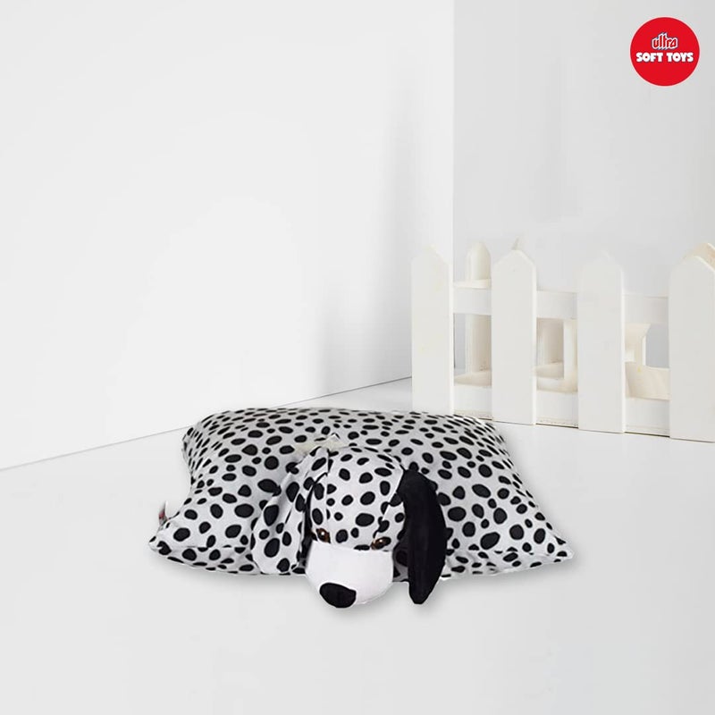 Ultra 18 Inch Dalmation Dog Folding Cushion Pillow Fully Stuffed Soft Plush Toy for Kids in Black & White Animal Toy Gift Birthday Anniversary Christmas Diwali Home Décor - Image 5