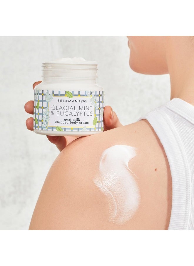 Beekman 1802 Glacial Mint & Eucalyptus Whipped Body Cream 8 Oz Scented Moisturizes Soothes & Softens With Coconut Oil & Mango Seed Butter No Irritation Good For Sensitive Skin  - Image 5