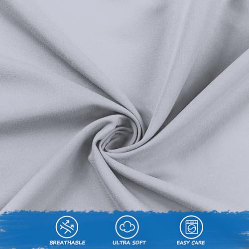 Coldwind Nap Mat Sheet 24" x 48" x 4" Fitted Elastic Corners Preschool Day Care Rest Nap Mat Cover, Soft & Breathable Baby Sheets for Regalo My Cot Portable Toddler Bed and Joovy Travel Cot, Gray - Image 2