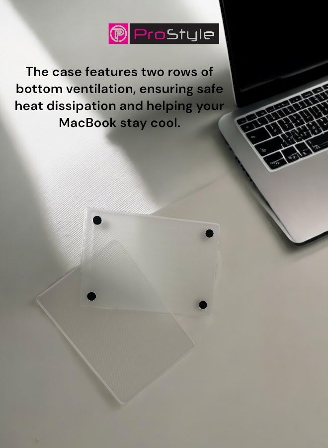 Prostyle MacBook Crystal Clear Case, Hard Shell Case Compatible with  MacBook Pro A2780 A2485 2021 - Image 3