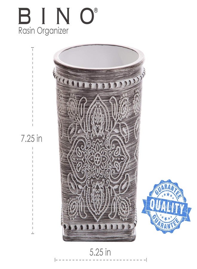 بينو حامل أدوات المطبخ BINO لسطح العمل، رمادي بنقشة زهور برية - حامل أدوات المطبخ، حامل أدوات المطبخ، حامل ملاعق مسطحة - Image 2