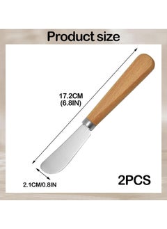 CMGTYYD 2PCS Butter Knives, 7 Inches Butter Knife Spreader, Spreader Old Fashioned Pastry Knife, Easy Spread and Rust Resistant for Bagels, Sandwiches  - Image 2