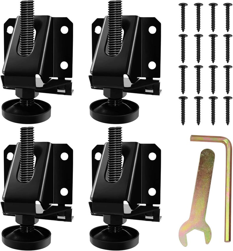LOSCHEN 4 PCS Heavy Duty Adjustable Leveling Feet for Furniture,Hexagon Nuts Lock Furniture Legs Levelers,for Table, Cabinets, Workbench,Shelving Units and More - Image 1