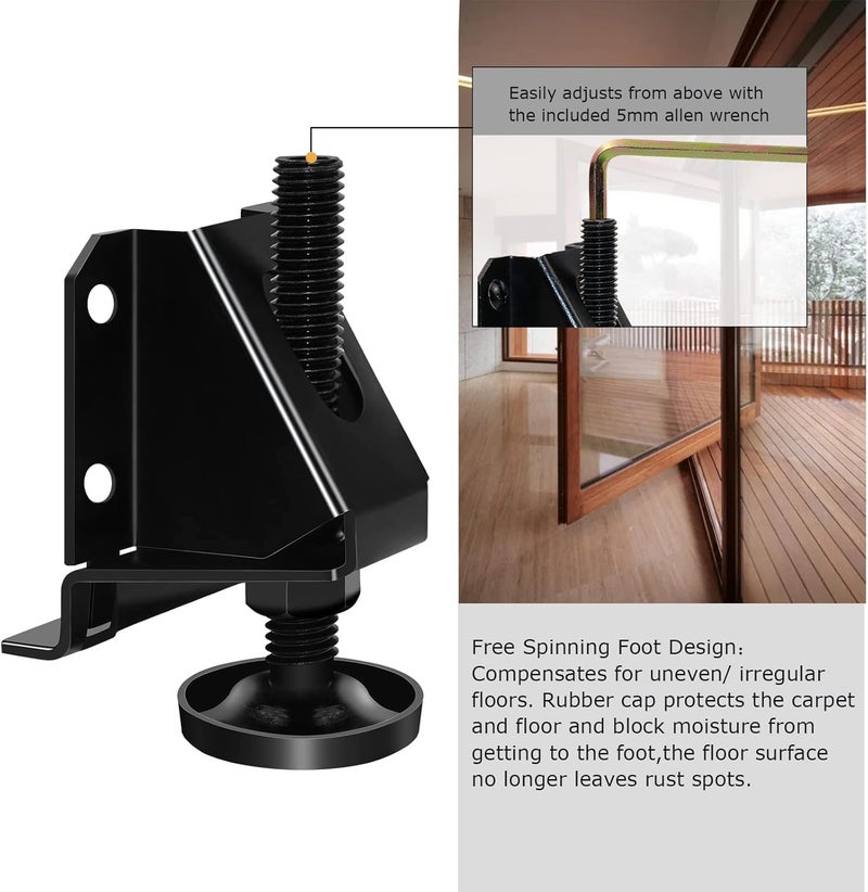 LOSCHEN 4 PCS Heavy Duty Adjustable Leveling Feet for Furniture,Hexagon Nuts Lock Furniture Legs Levelers,for Table, Cabinets, Workbench,Shelving Units and More - Image 4